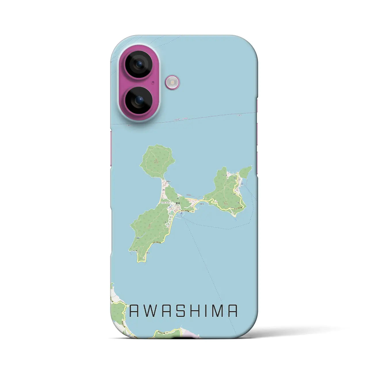 【粟島(香川県)】地図柄iPhoneケース(バックカバータイプ)