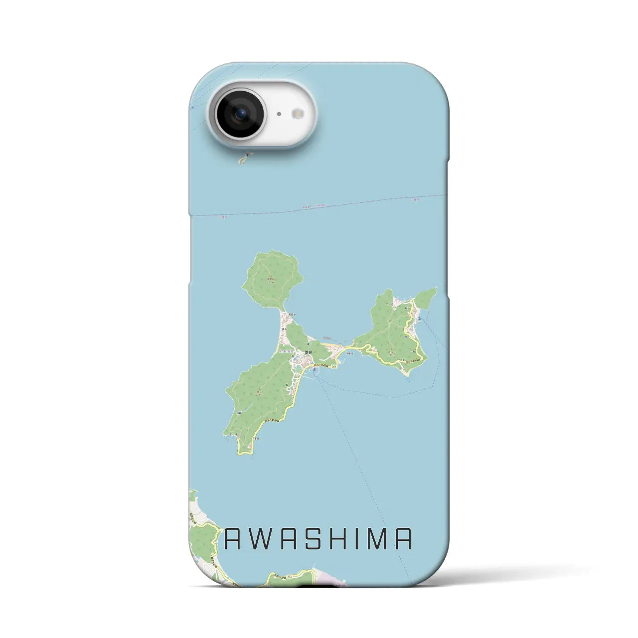 【粟島(香川県)】地図柄iPhoneケース(バックカバータイプ)