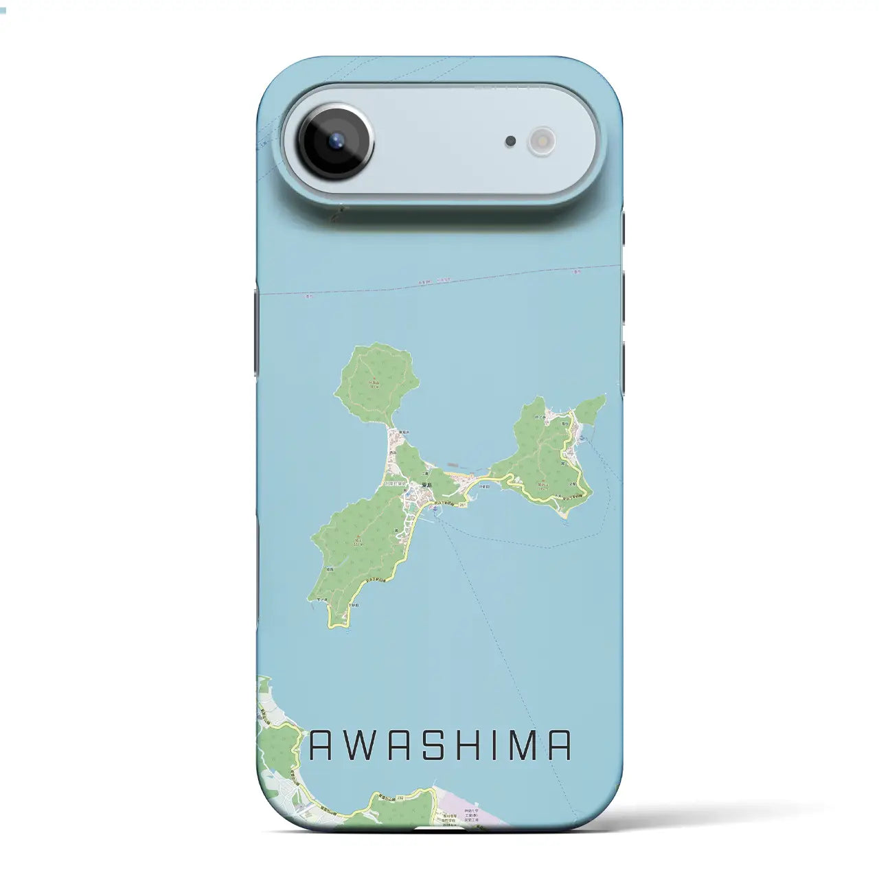 【粟島(香川県)】地図柄iPhoneケース(バックカバータイプ)