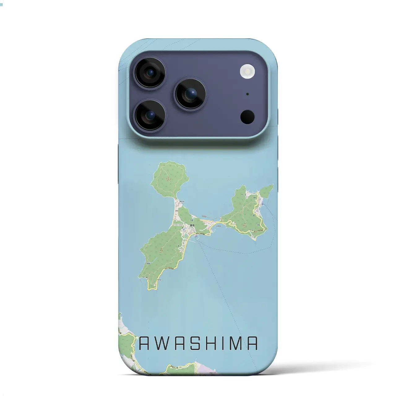 【粟島(香川県)】地図柄iPhoneケース(バックカバータイプ)