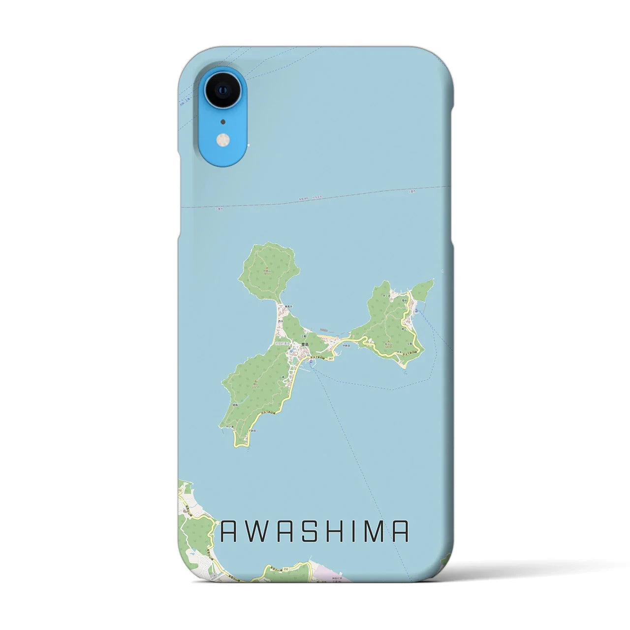 【粟島(香川県)】地図柄iPhoneケース(バックカバータイプ)