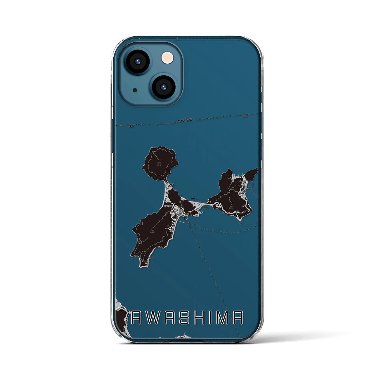 【粟島(香川県)】地図柄iPhoneケース(クリアタイプ)