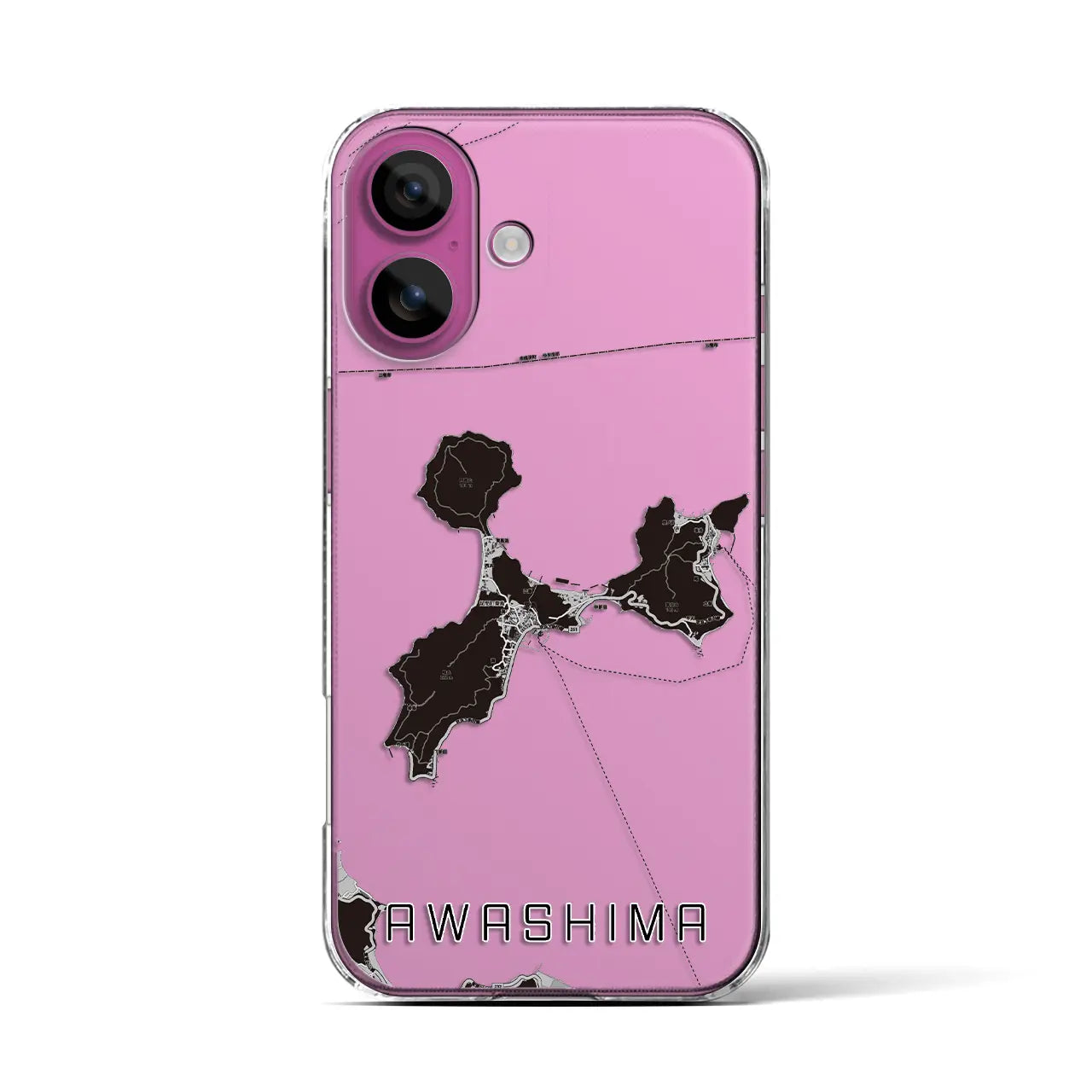 【粟島(香川県)】地図柄iPhoneケース(クリアタイプ)