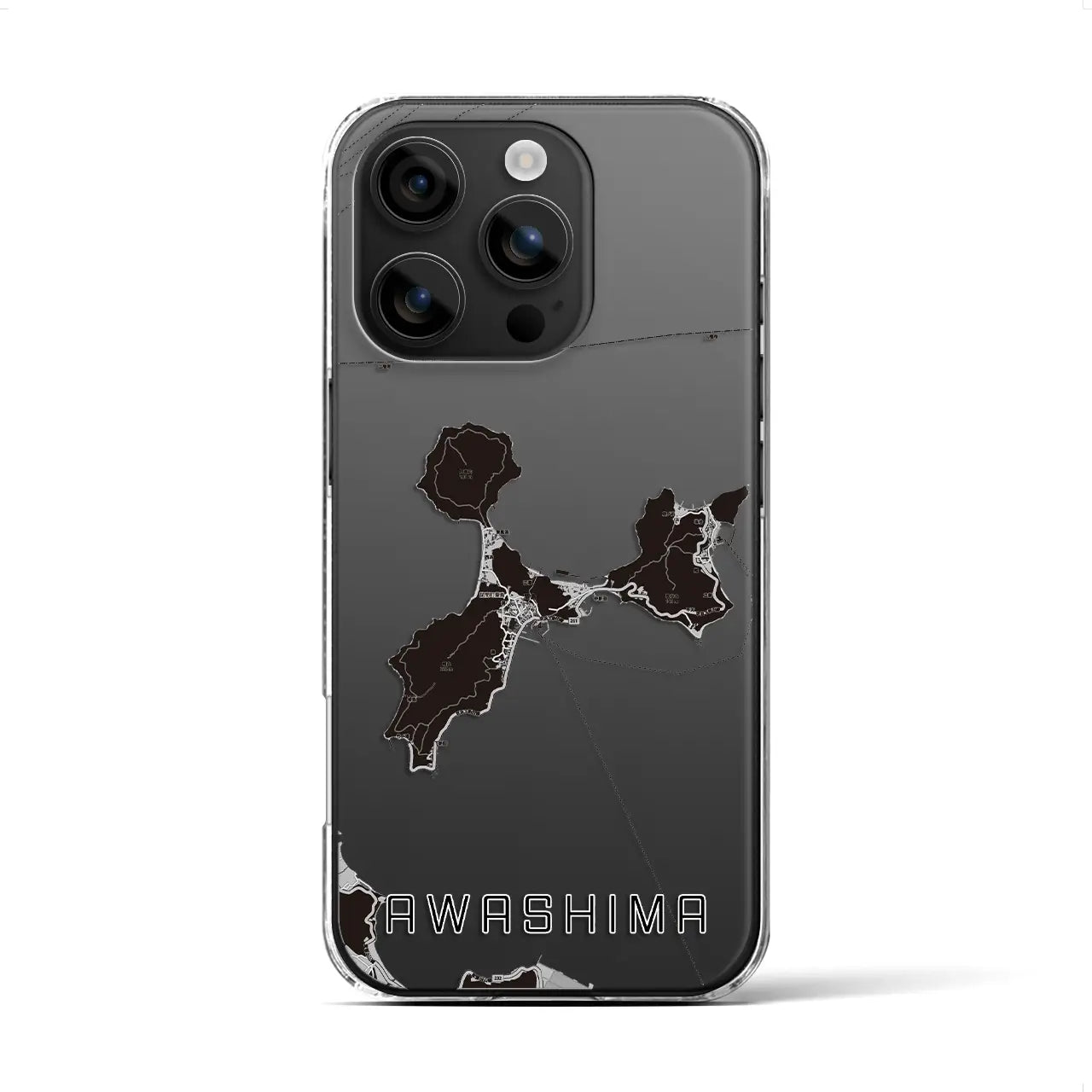 【粟島(香川県)】地図柄iPhoneケース(クリアタイプ)