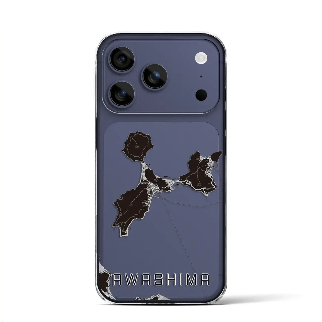 【粟島(香川県)】地図柄iPhoneケース(クリアタイプ)
