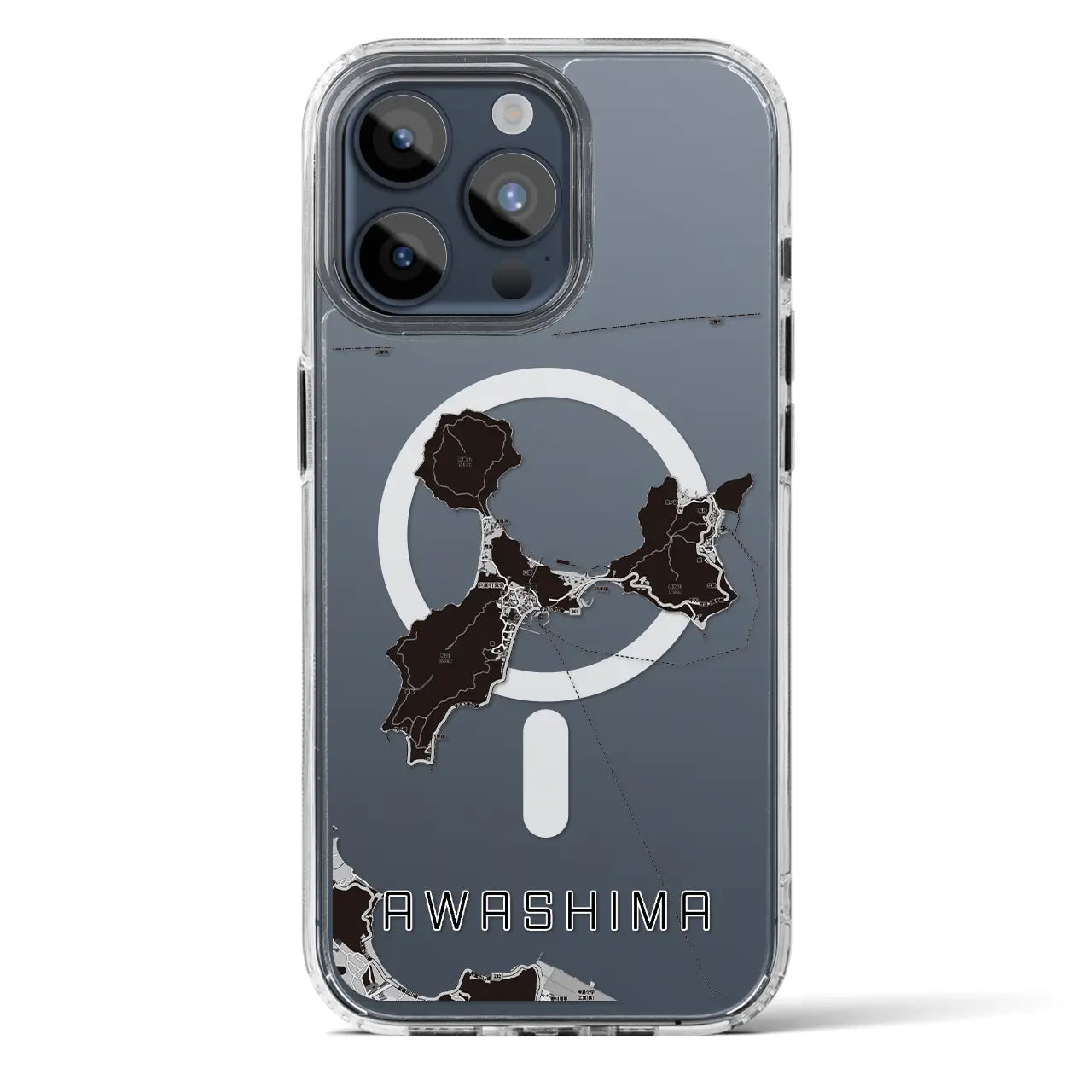 【粟島(香川県)】地図柄iPhoneケース(MagSafeタイプ)