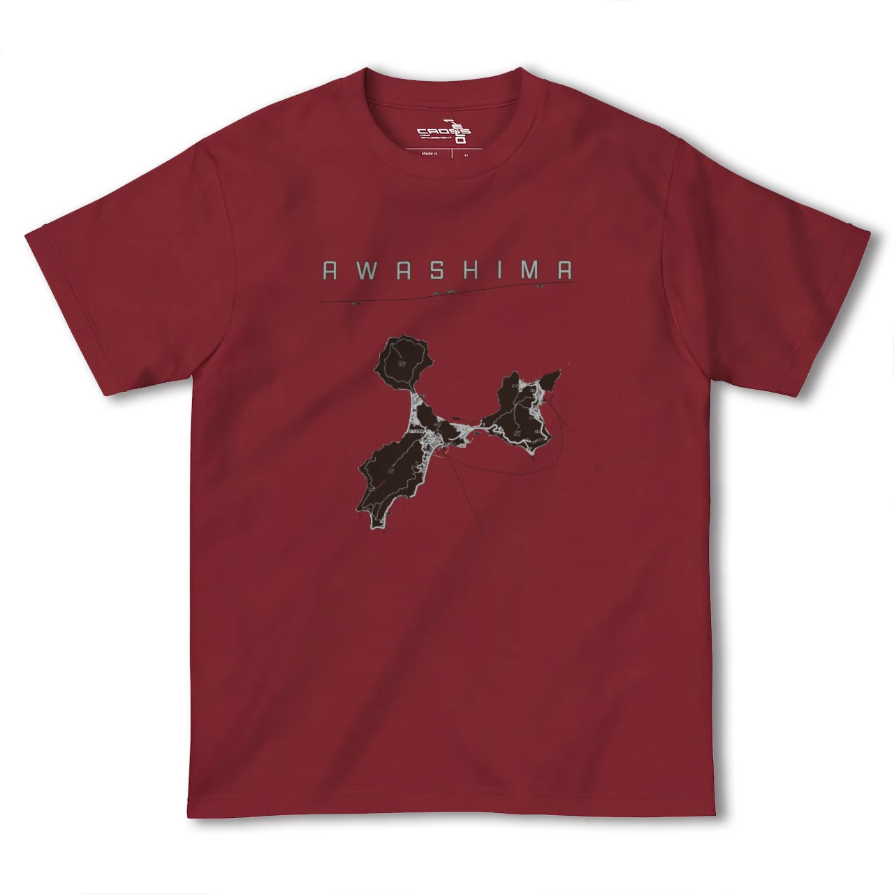【粟島(香川県)】地図柄ヘビーウェイトTシャツ