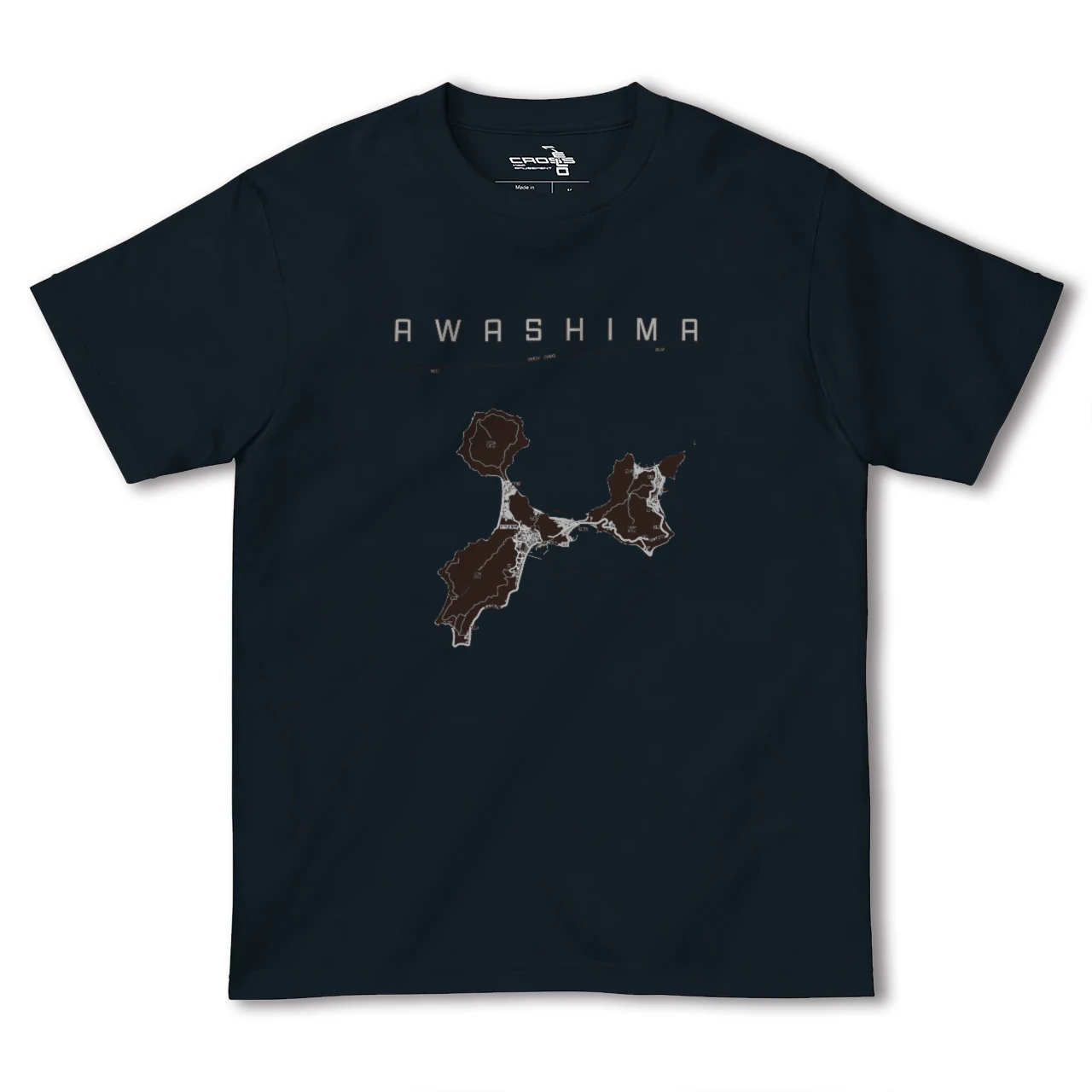 【粟島(香川県)】地図柄ヘビーウェイトTシャツ