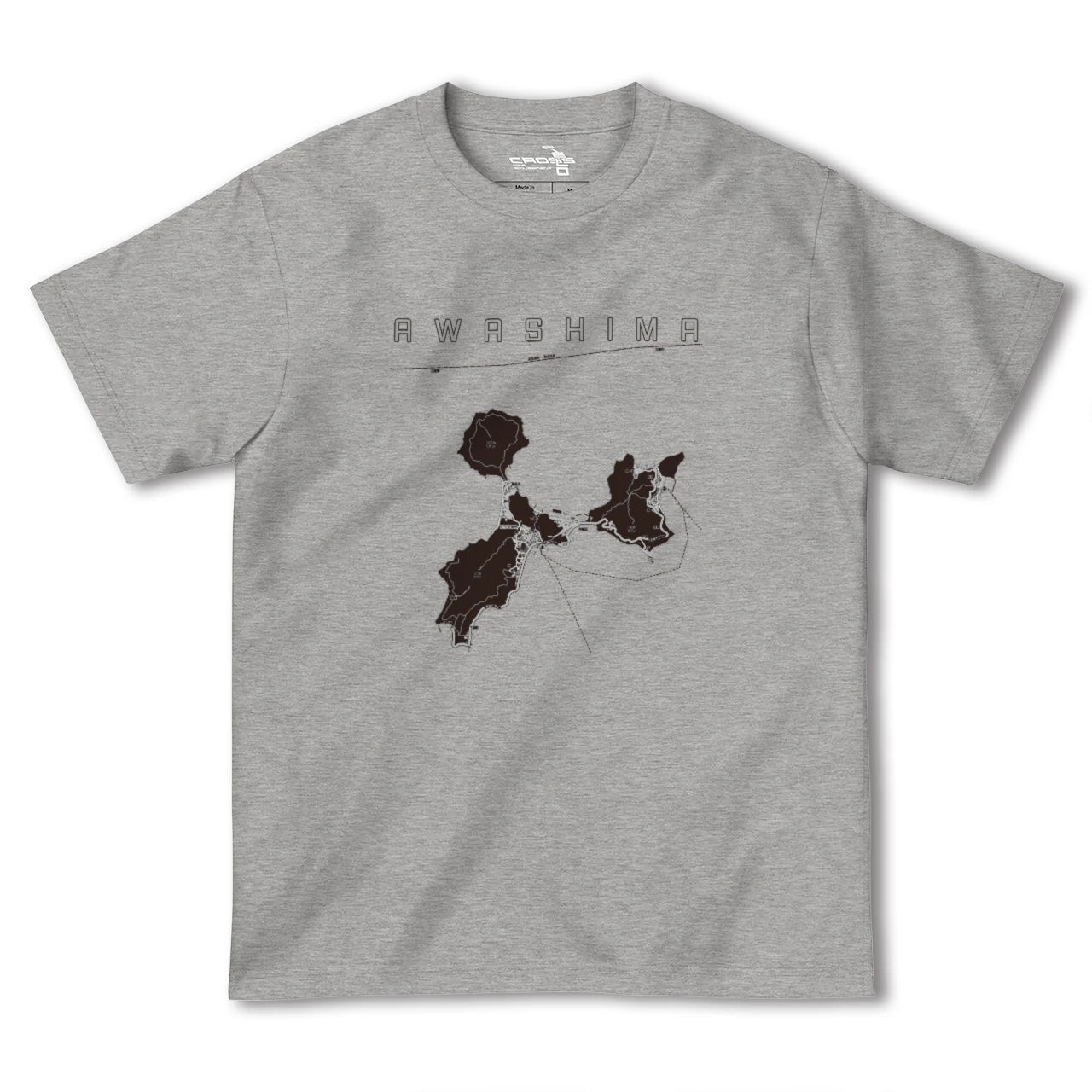 【粟島(香川県)】地図柄ヘビーウェイトTシャツ