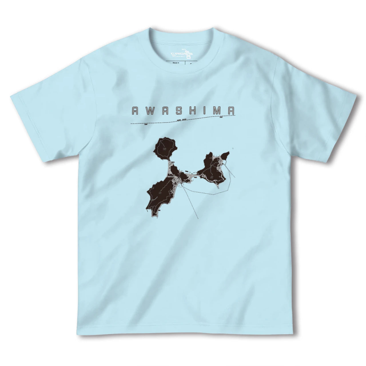 【粟島(香川県)】地図柄ヘビーウェイトTシャツ
