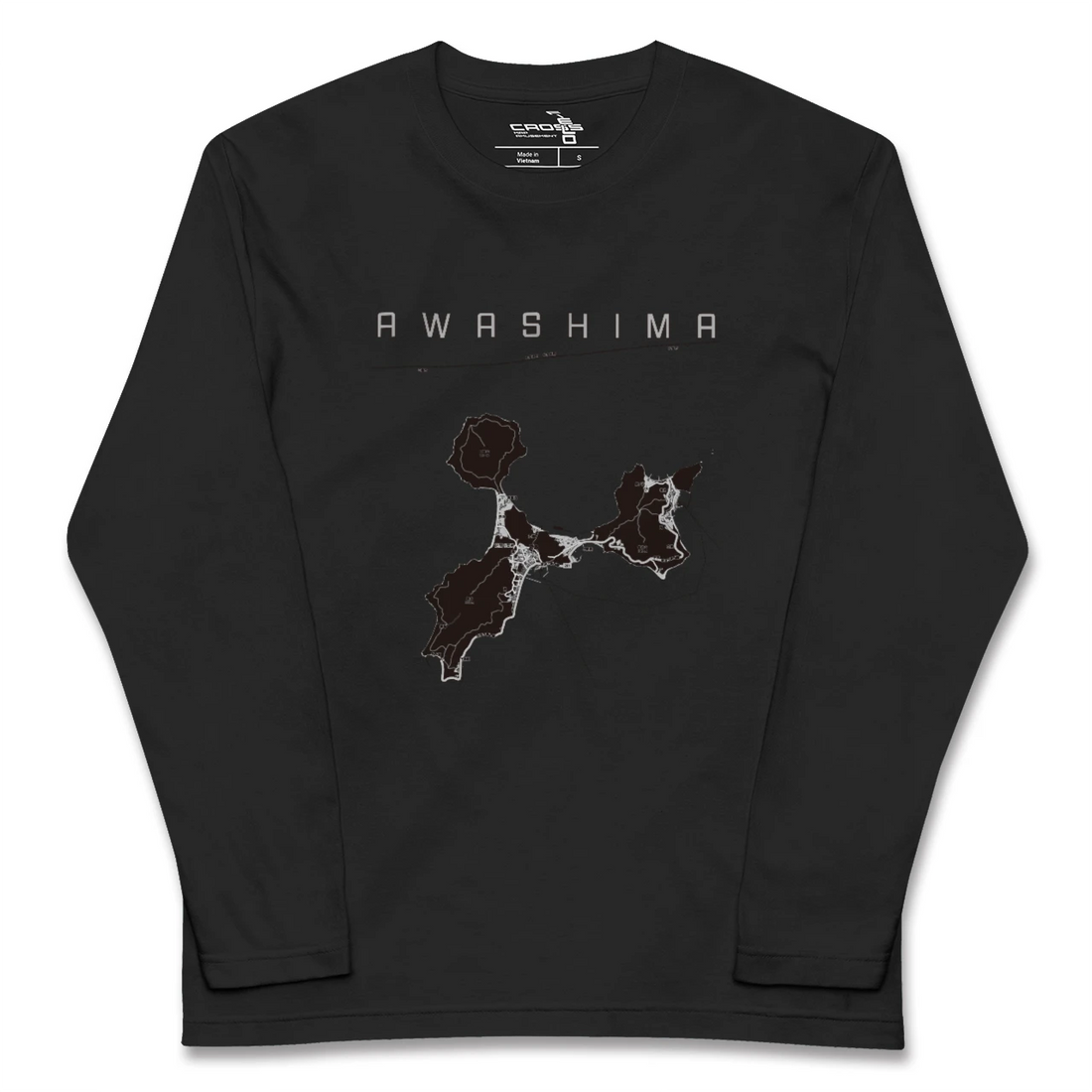 【粟島(香川県)】地図柄ロングスリーブTシャツ