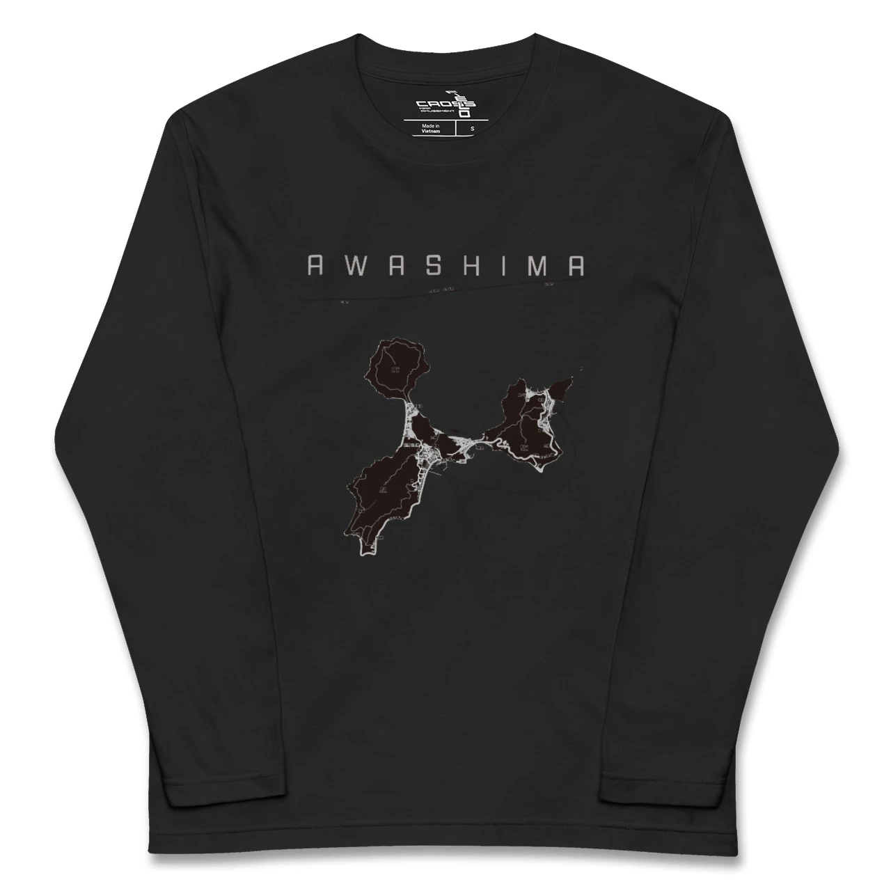 【粟島(香川県)】地図柄ロングスリーブTシャツ
