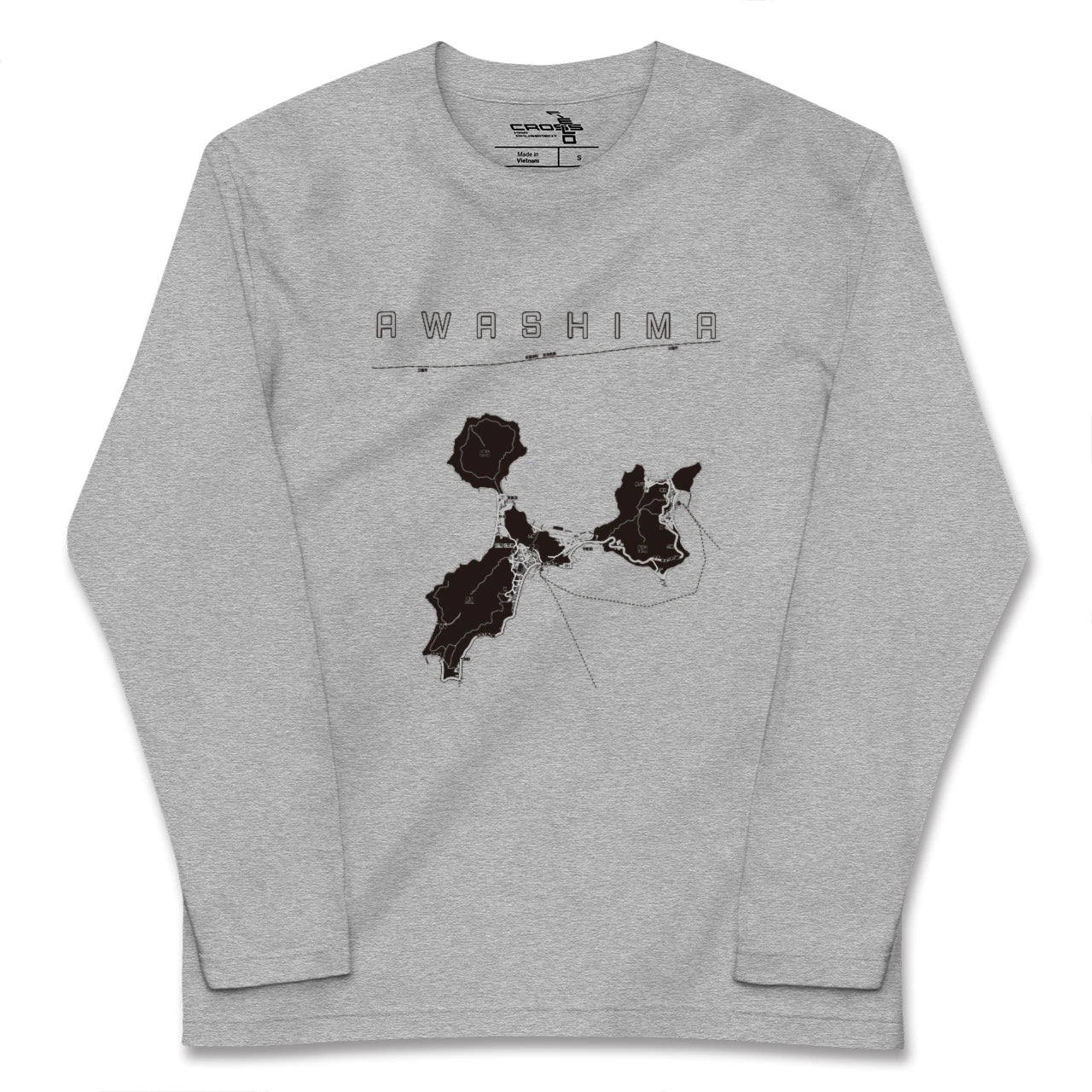 【粟島(香川県)】地図柄ロングスリーブTシャツ