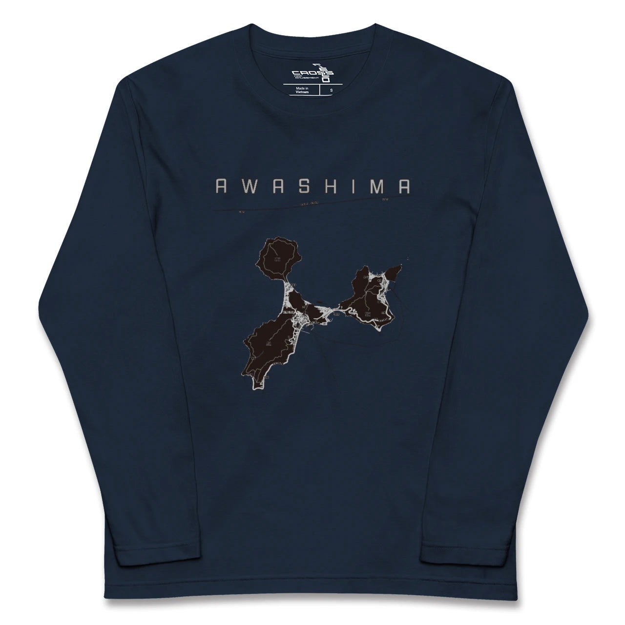 【粟島(香川県)】地図柄ロングスリーブTシャツ