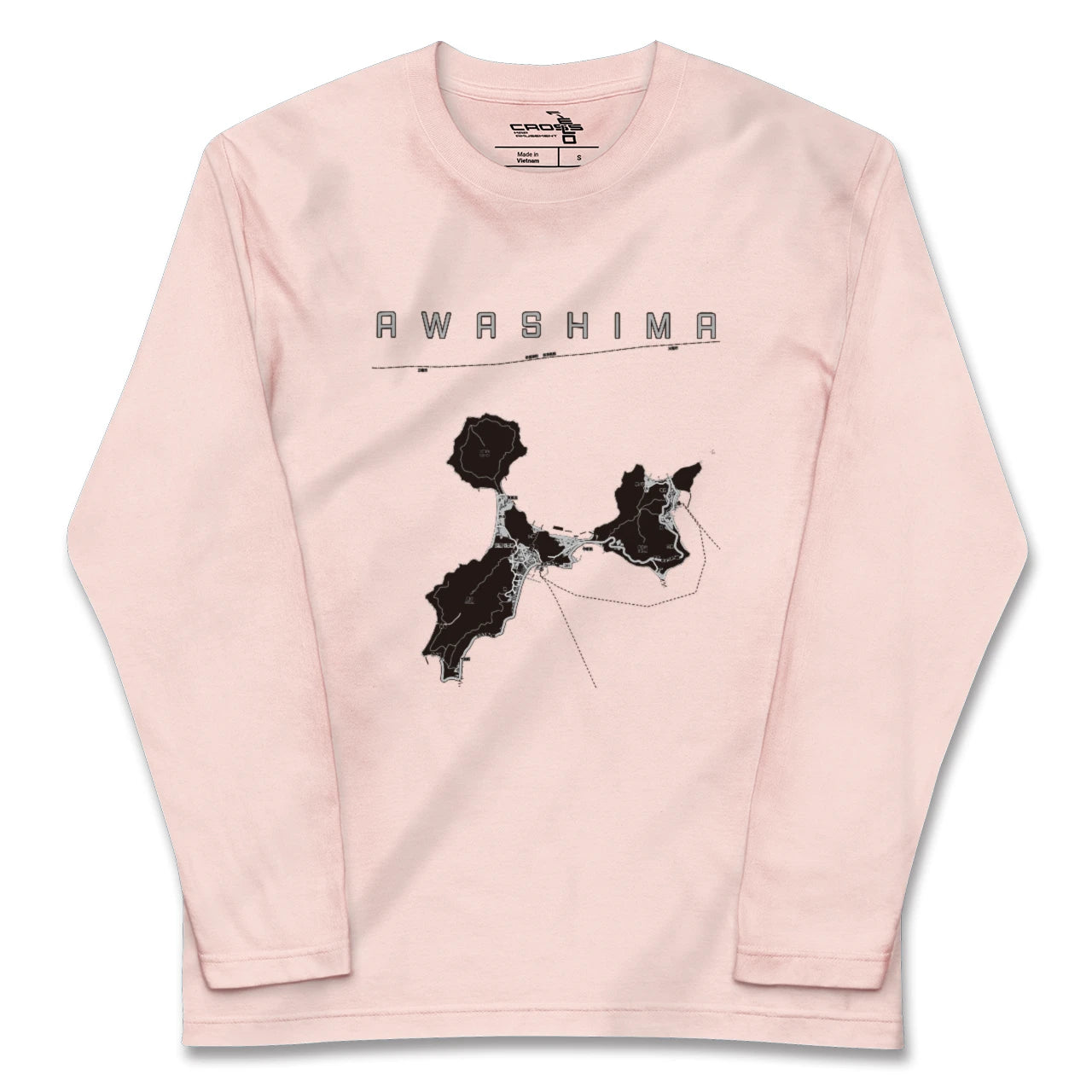 【粟島(香川県)】地図柄ロングスリーブTシャツ