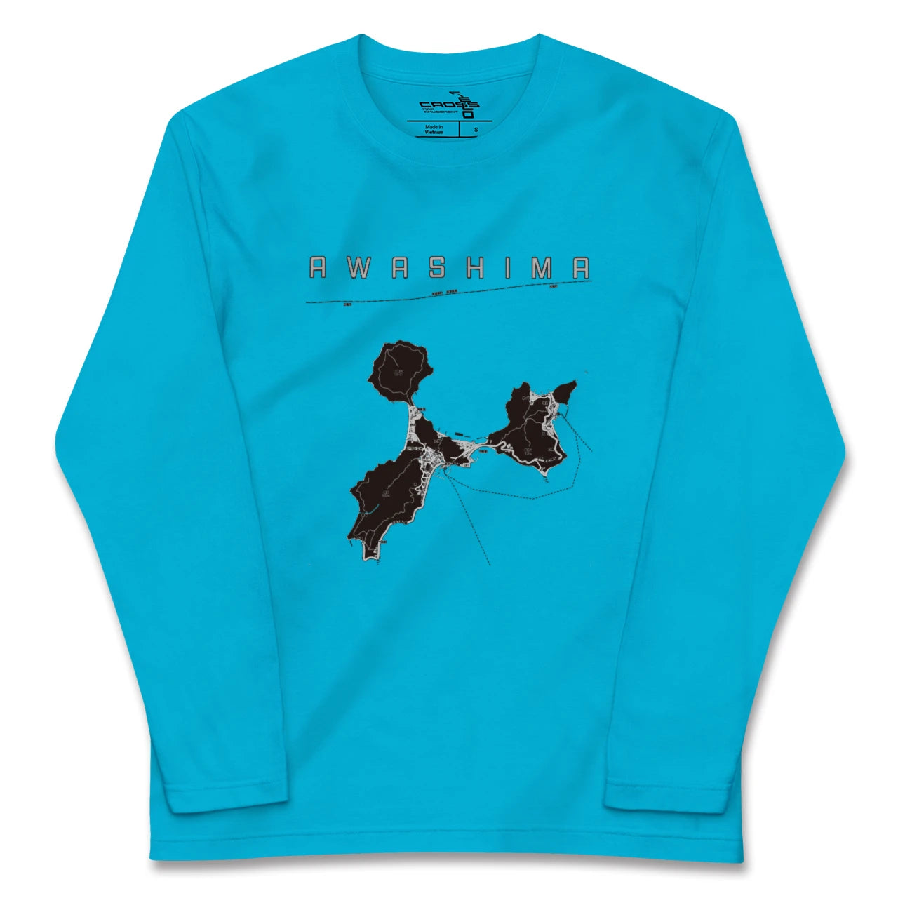 【粟島(香川県)】地図柄ロングスリーブTシャツ