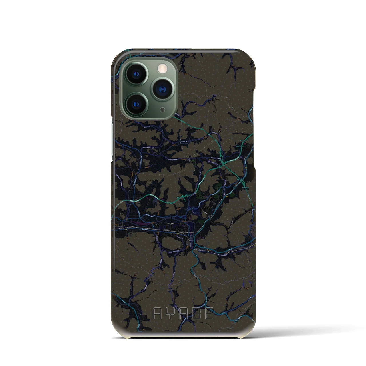 【綾部(京都府)】地図柄iPhoneケース(バックカバータイプ)