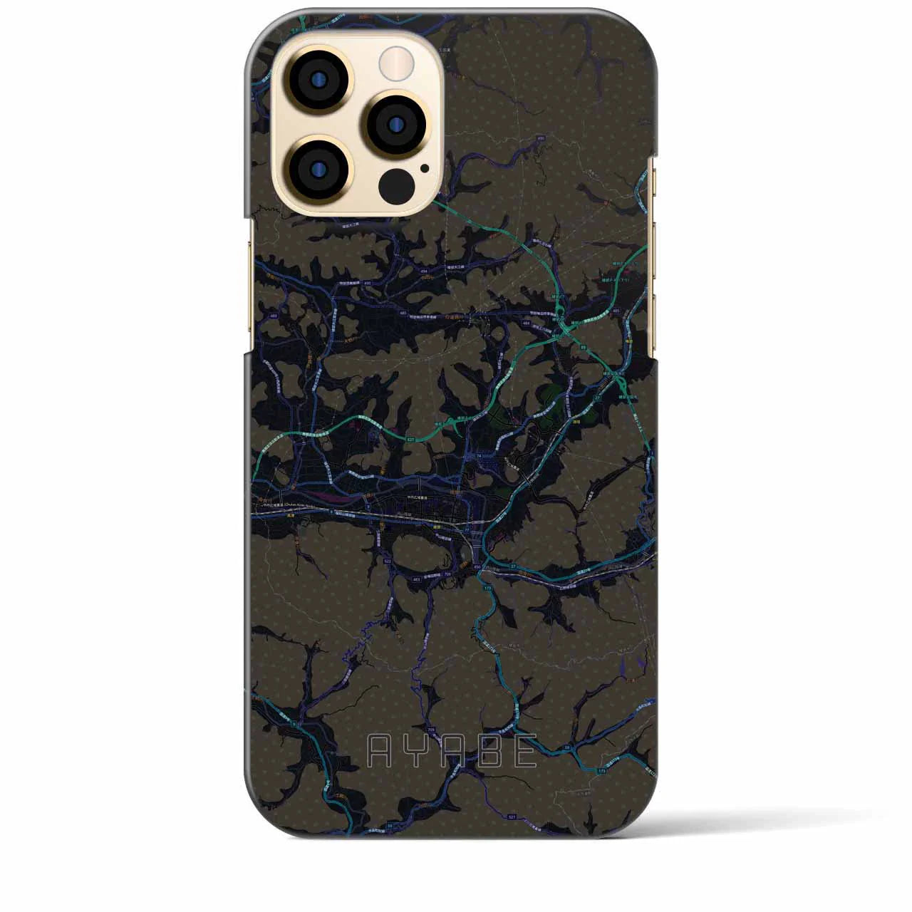 【綾部(京都府)】地図柄iPhoneケース(バックカバータイプ)