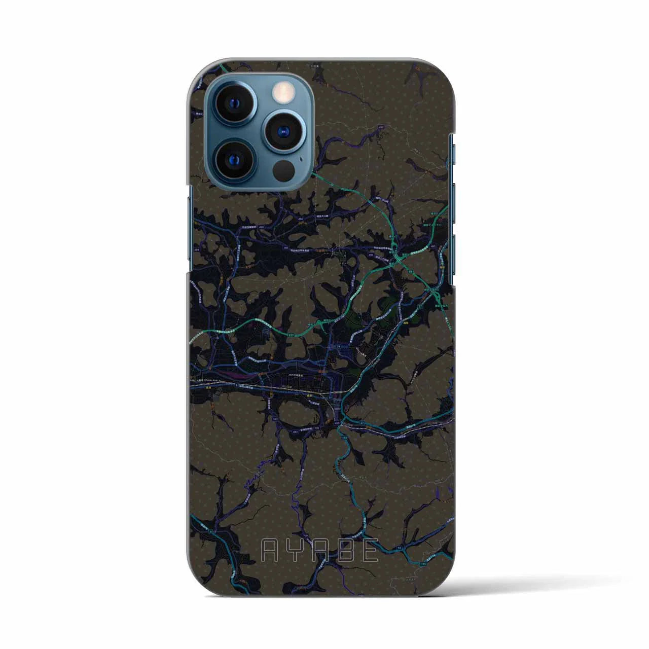 【綾部(京都府)】地図柄iPhoneケース(バックカバータイプ)