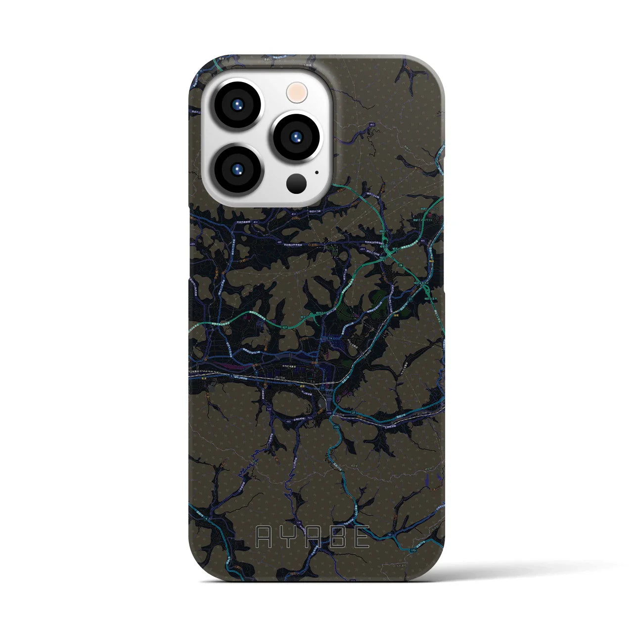 【綾部(京都府)】地図柄iPhoneケース(バックカバータイプ)