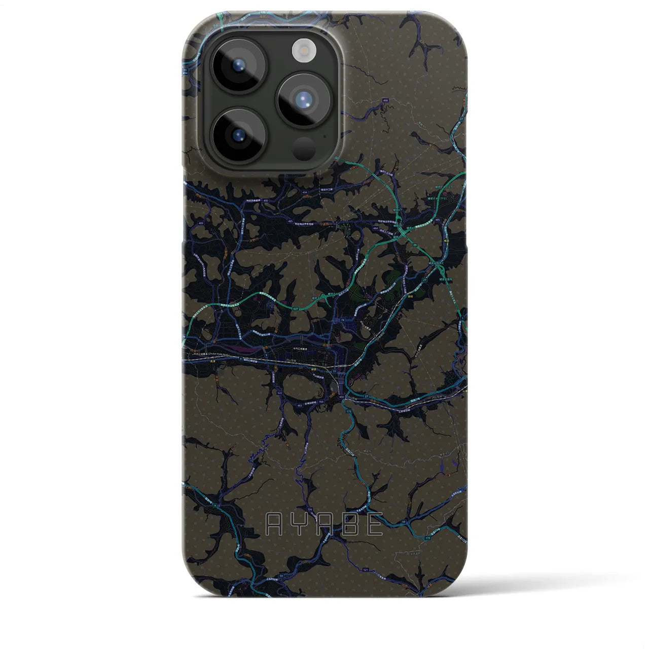 【綾部(京都府)】地図柄iPhoneケース(バックカバータイプ)