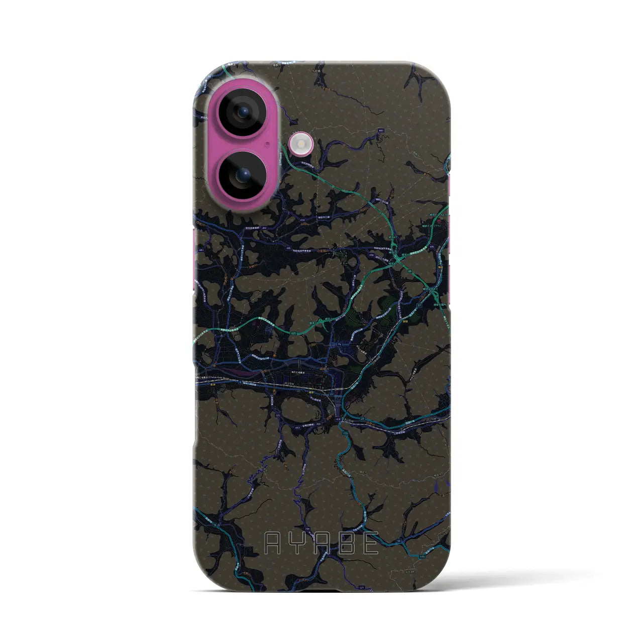 【綾部(京都府)】地図柄iPhoneケース(バックカバータイプ)