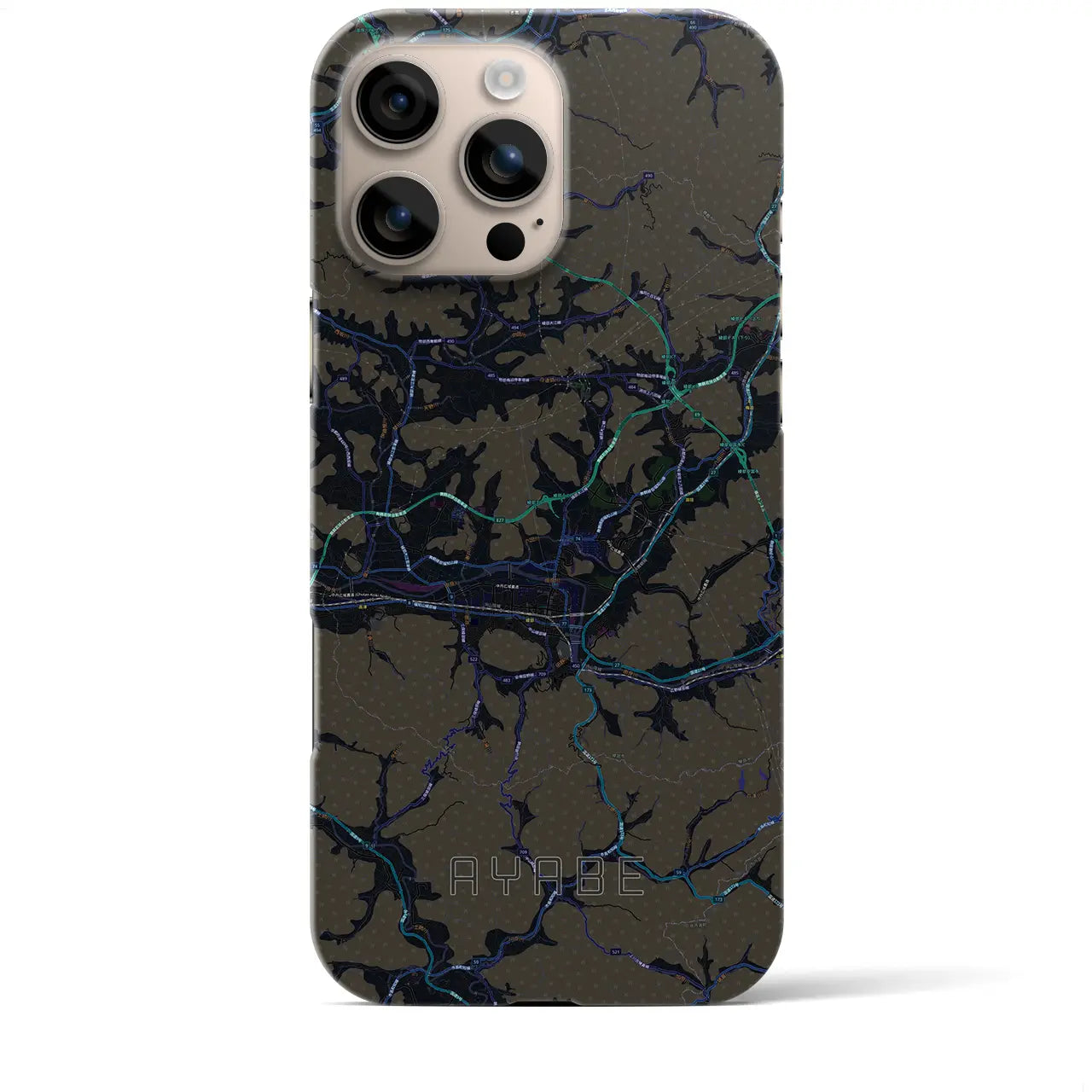 【綾部(京都府)】地図柄iPhoneケース(バックカバータイプ)