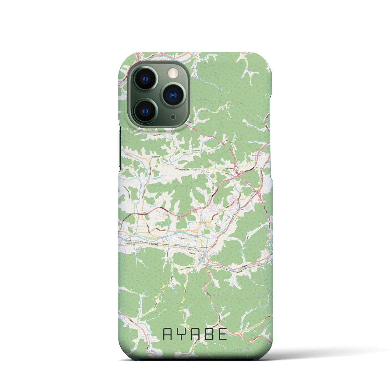 【綾部(京都府)】地図柄iPhoneケース(バックカバータイプ)