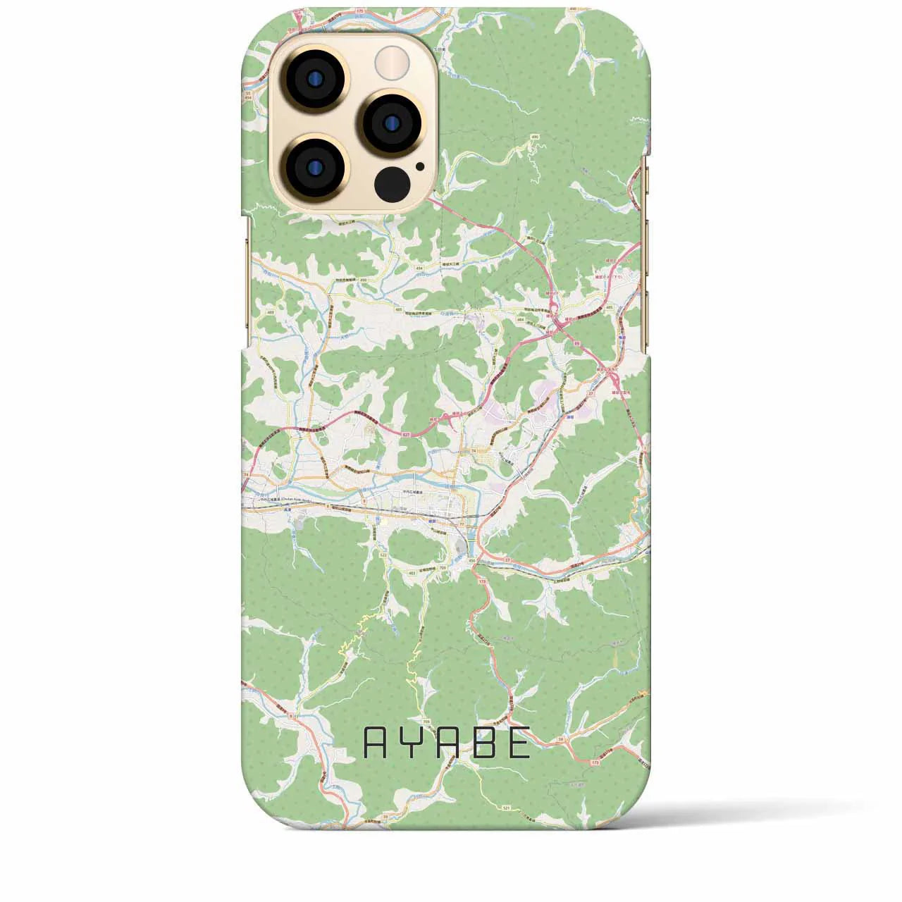 【綾部(京都府)】地図柄iPhoneケース(バックカバータイプ)