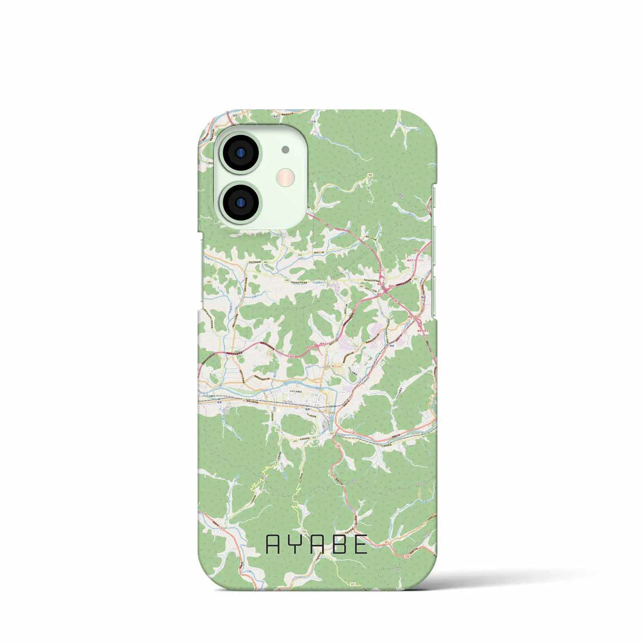 【綾部(京都府)】地図柄iPhoneケース(バックカバータイプ)