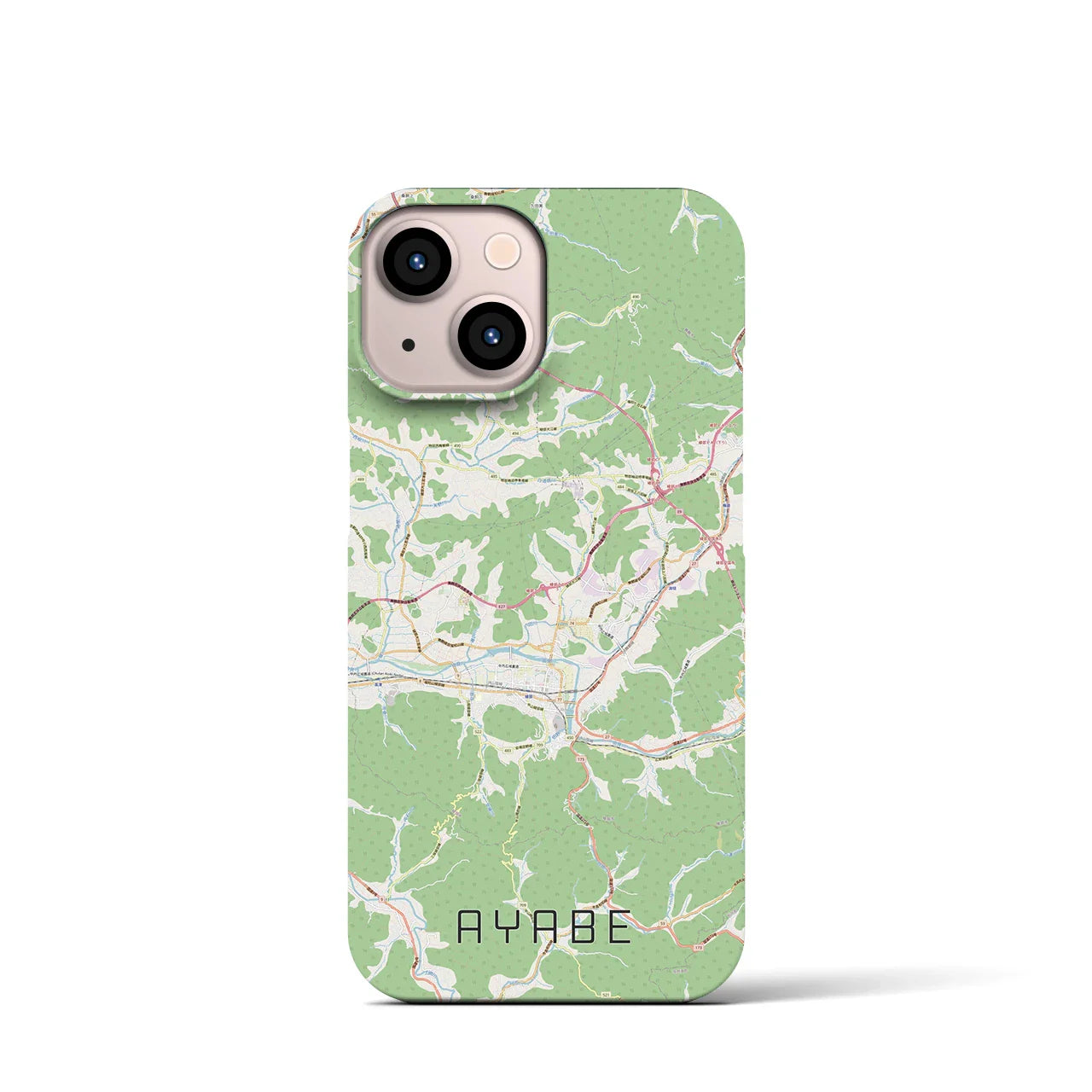 【綾部(京都府)】地図柄iPhoneケース(バックカバータイプ)