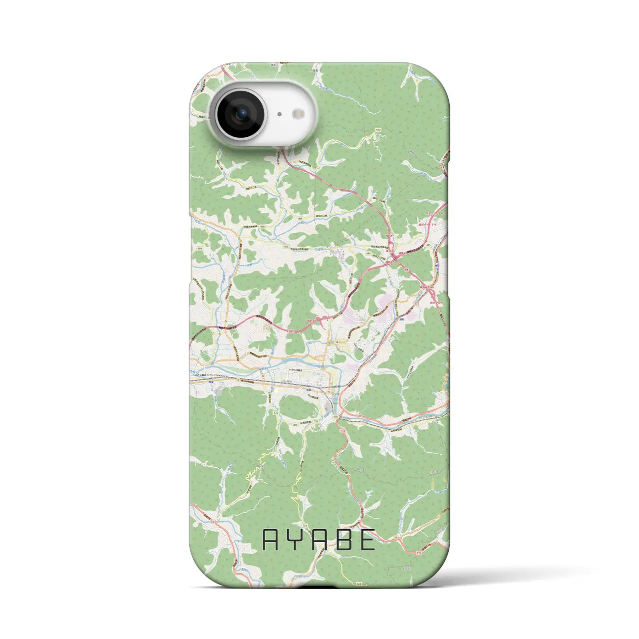 【綾部(京都府)】地図柄iPhoneケース(バックカバータイプ)