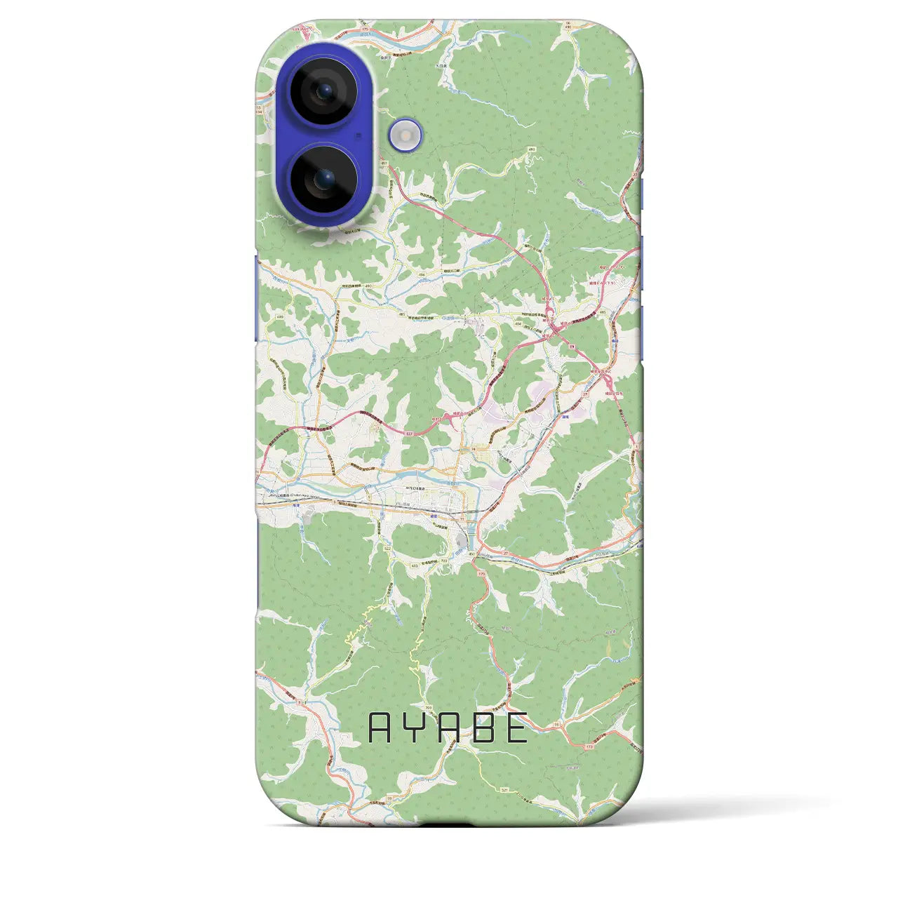 【綾部(京都府)】地図柄iPhoneケース(バックカバータイプ)