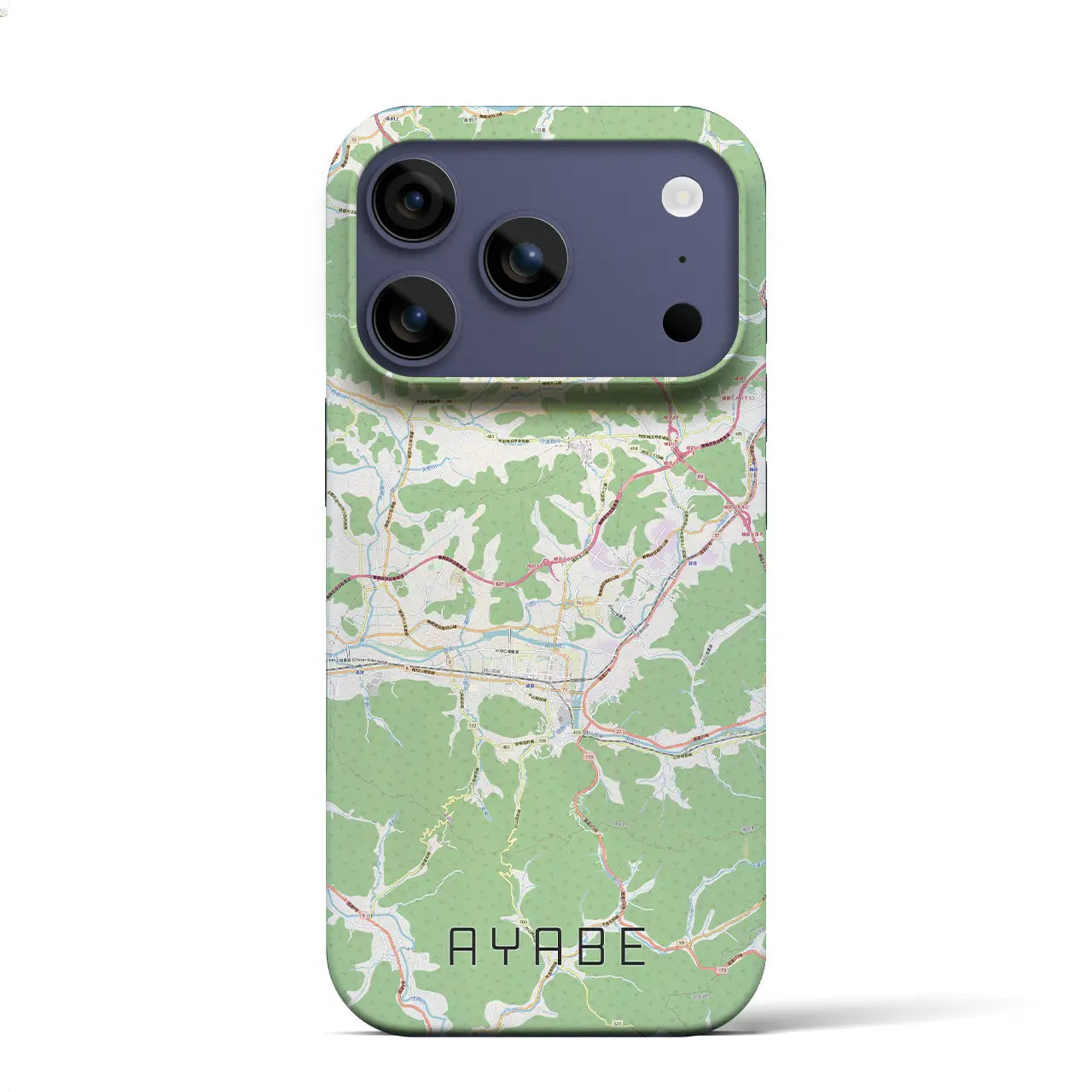 【綾部(京都府)】地図柄iPhoneケース(バックカバータイプ)