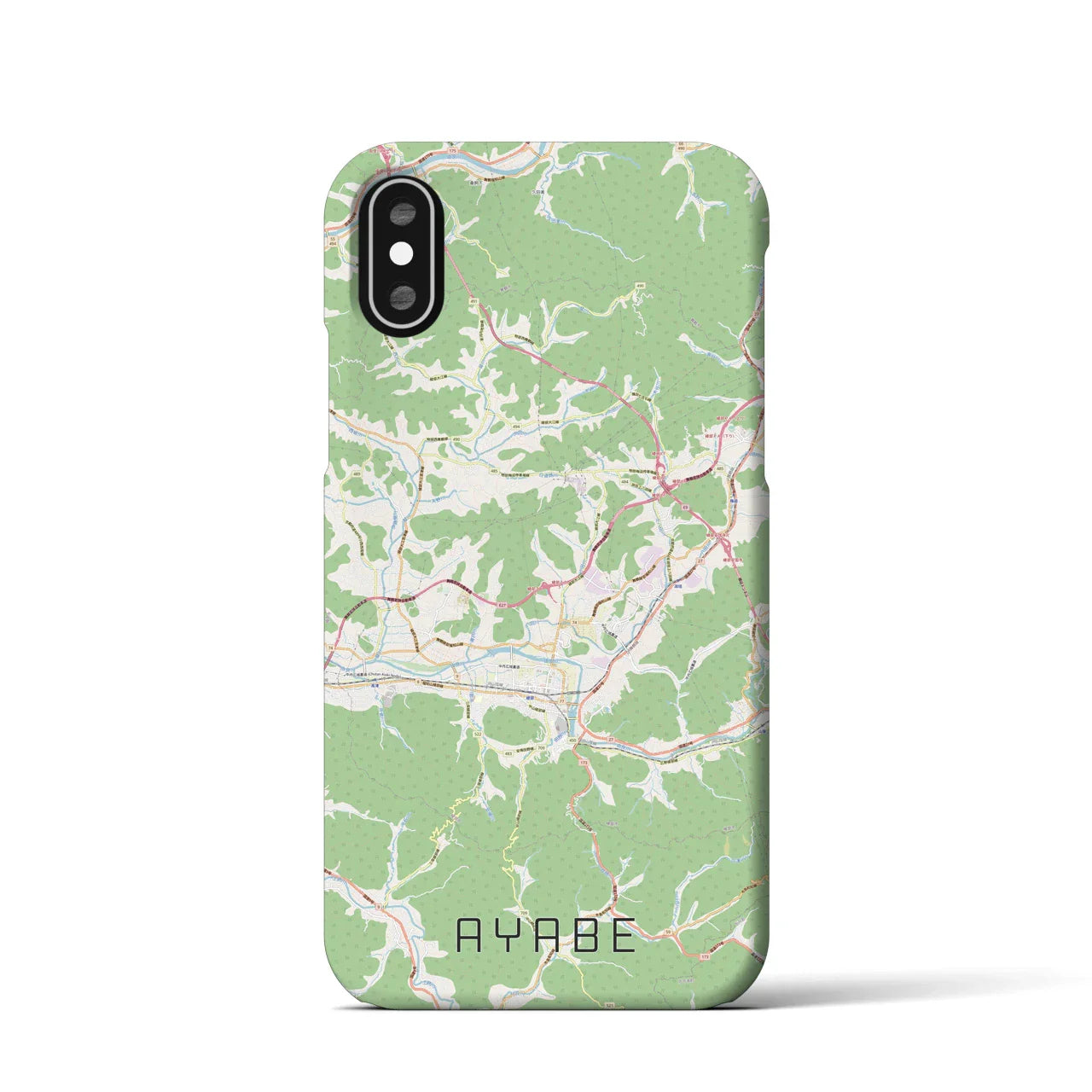 【綾部(京都府)】地図柄iPhoneケース(バックカバータイプ)