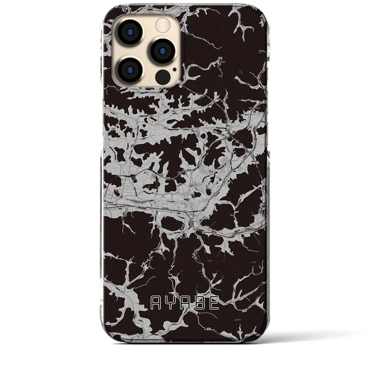 【綾部(京都府)】地図柄iPhoneケース(クリアタイプ)