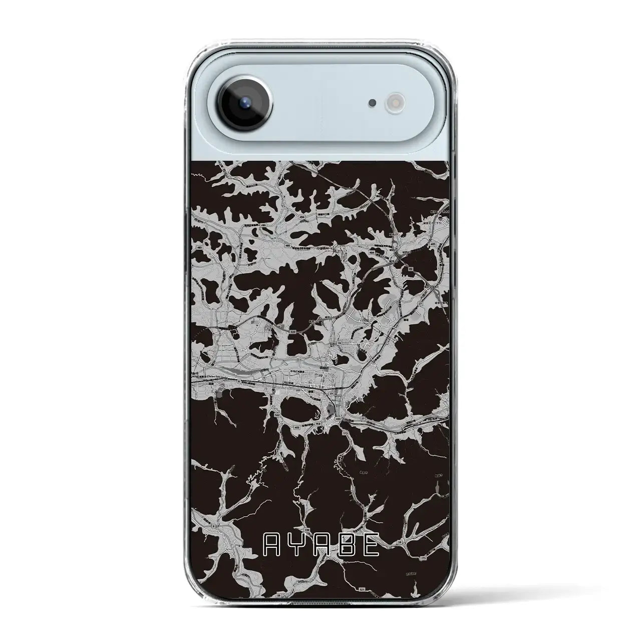 【綾部(京都府)】地図柄iPhoneケース(クリアタイプ)