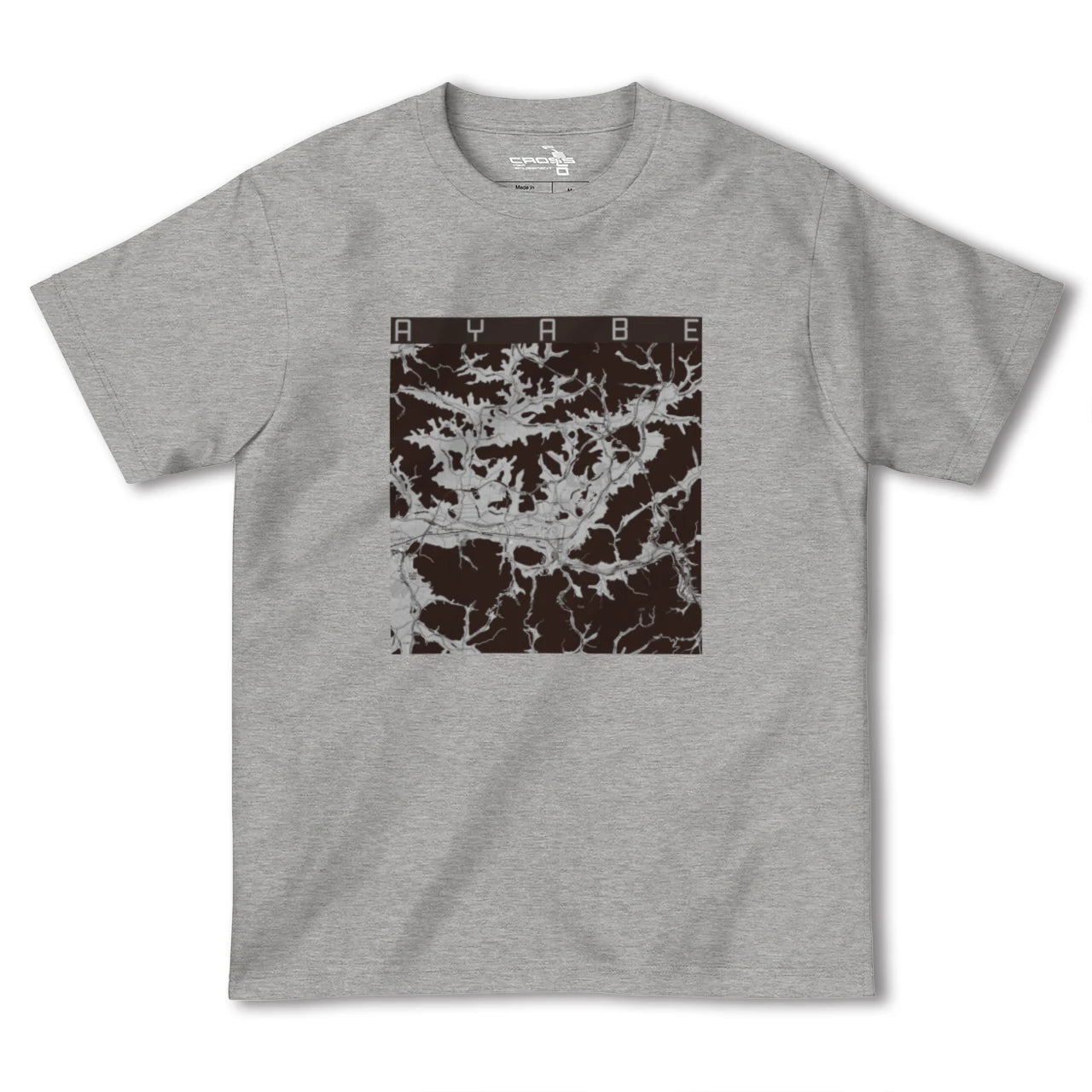 【綾部(京都府)】地図柄ヘビーウェイトTシャツ