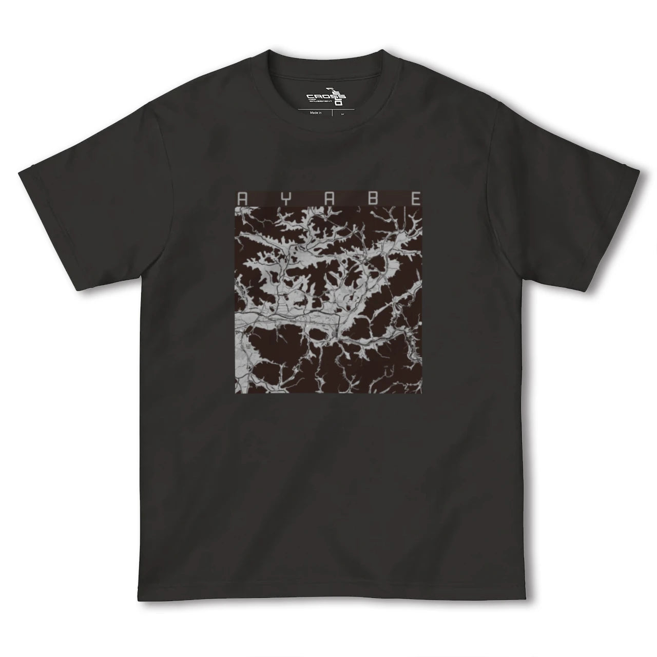 【綾部(京都府)】地図柄ヘビーウェイトTシャツ