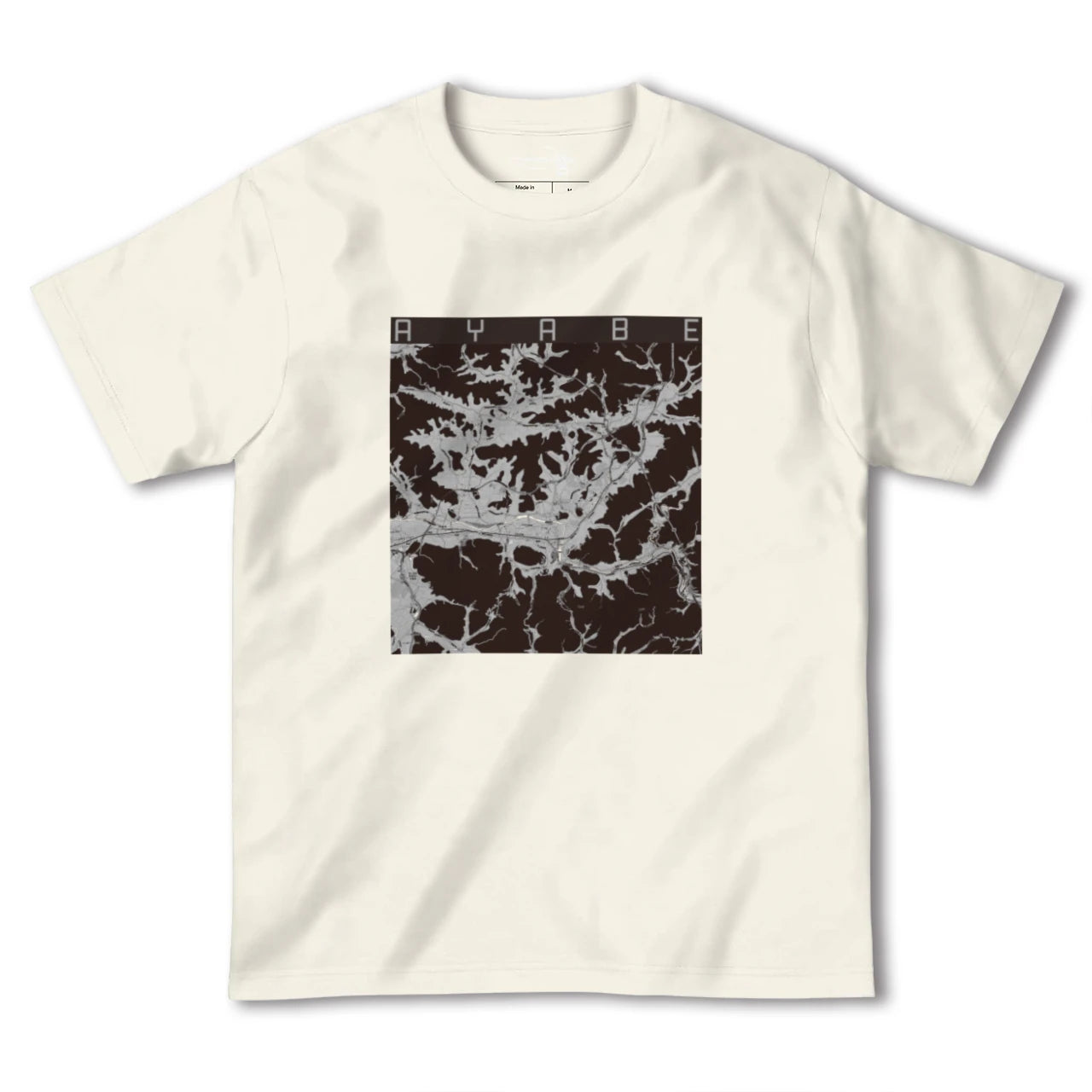 【綾部(京都府)】地図柄ヘビーウェイトTシャツ