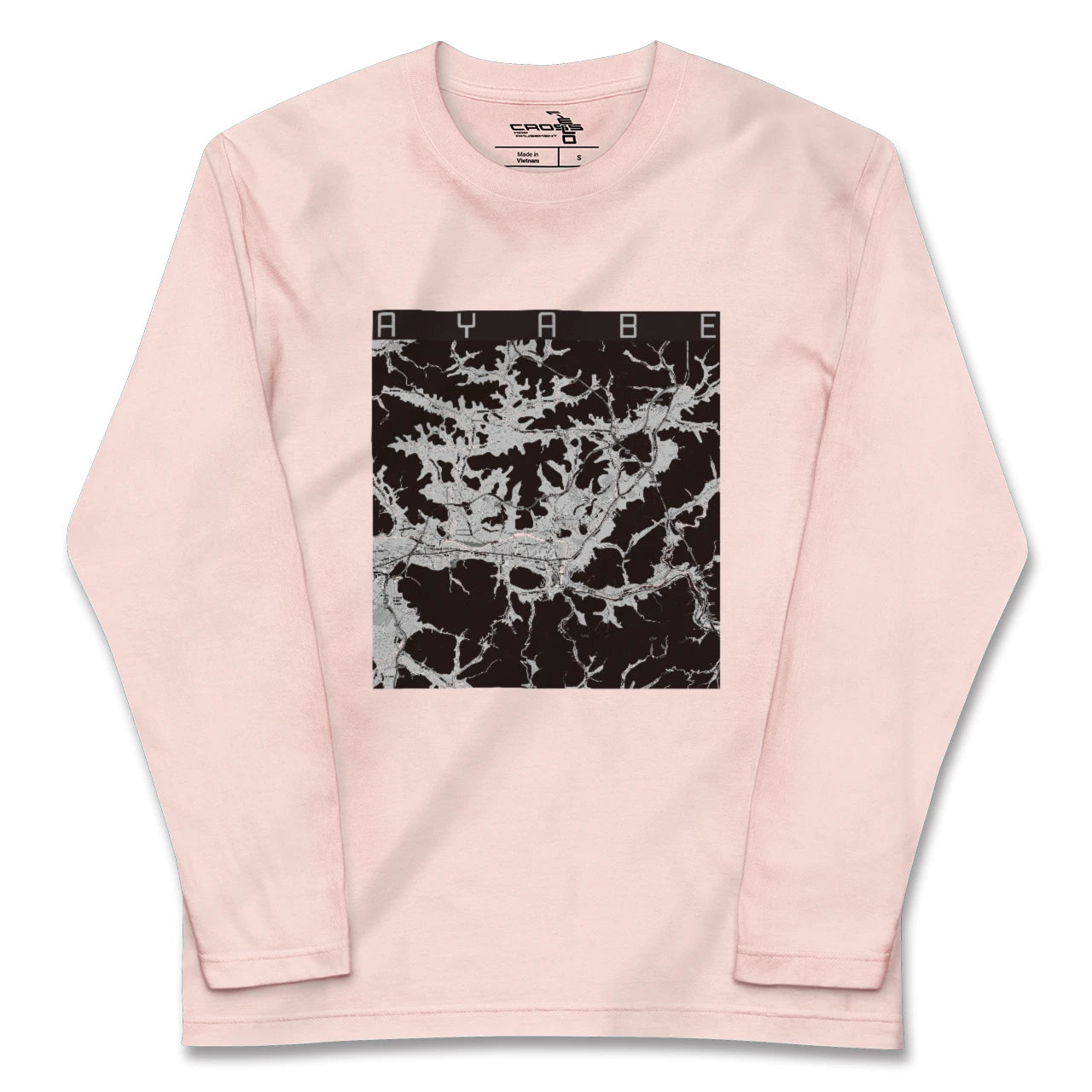 【綾部(京都府)】地図柄ロングスリーブTシャツ