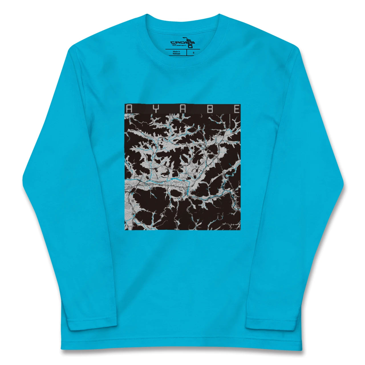 【綾部(京都府)】地図柄ロングスリーブTシャツ