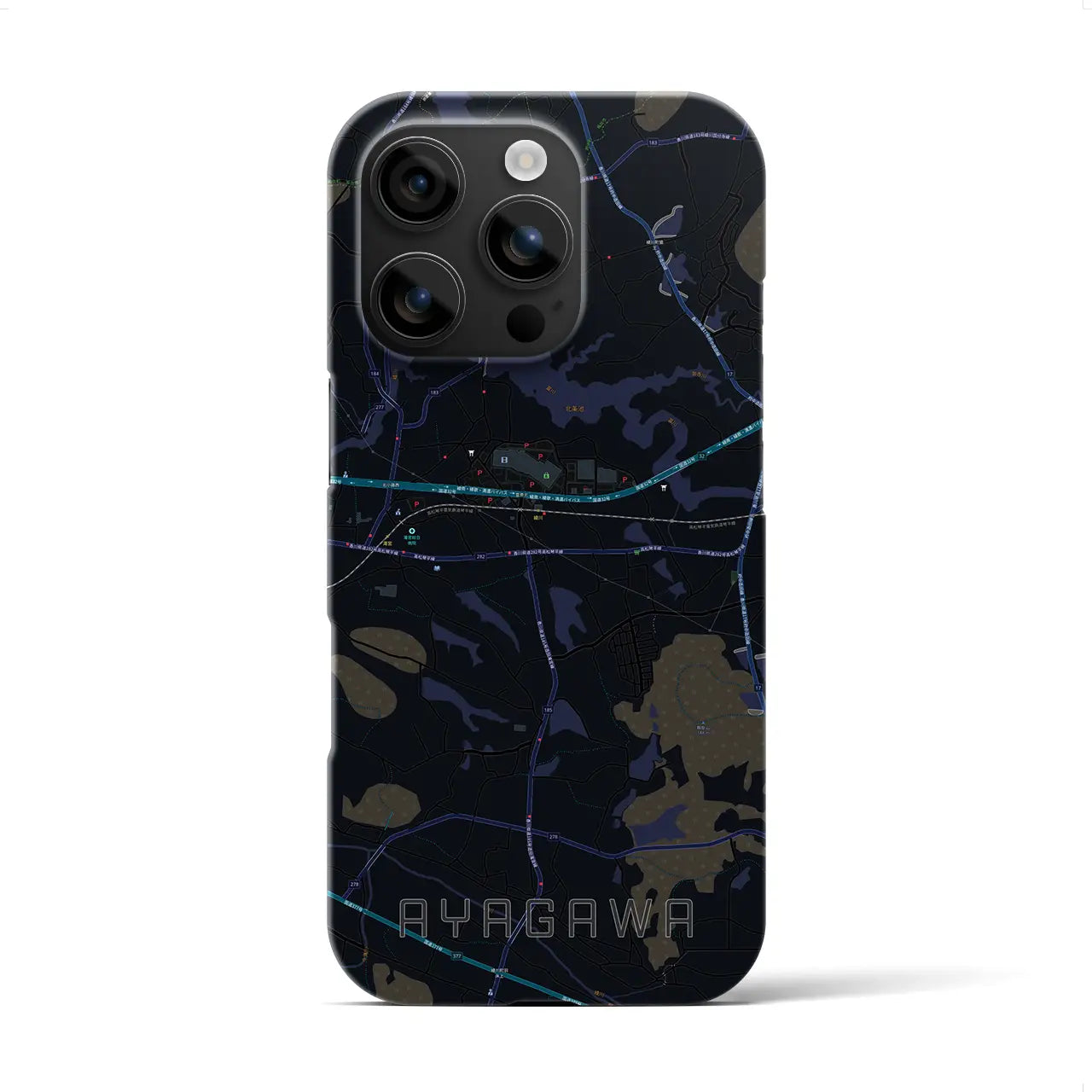 【綾川(香川県)】地図柄iPhoneケース(バックカバータイプ)