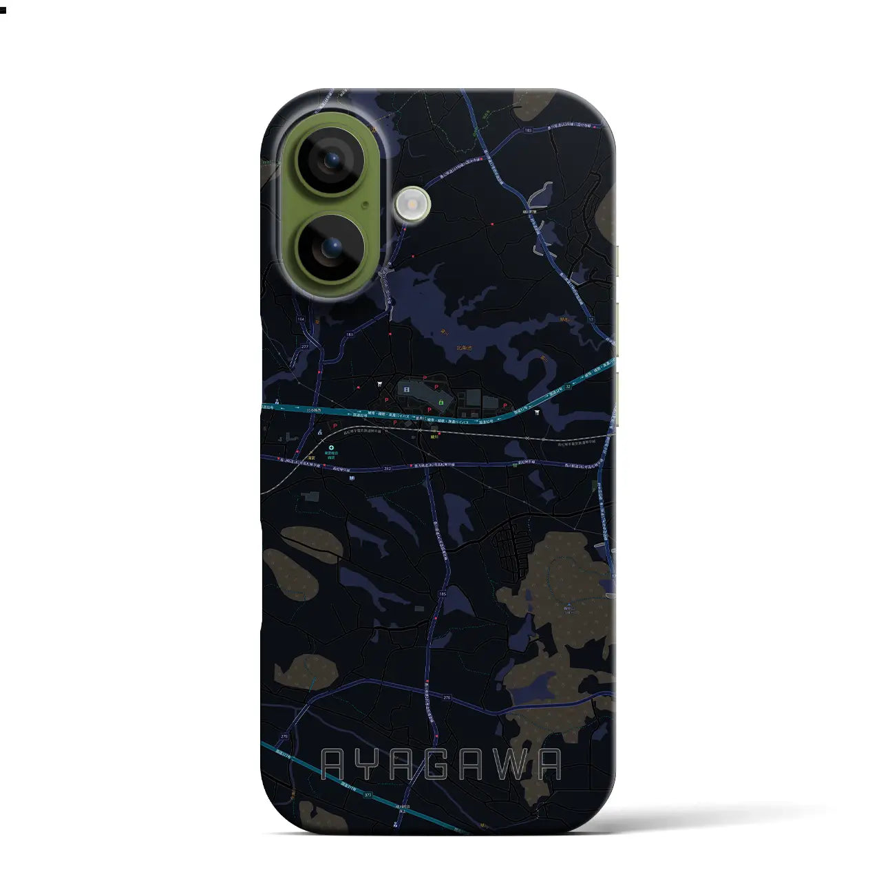 【綾川(香川県)】地図柄iPhoneケース(バックカバータイプ)