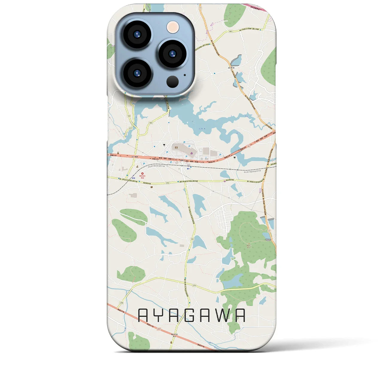 【綾川(香川県)】地図柄iPhoneケース(バックカバータイプ)