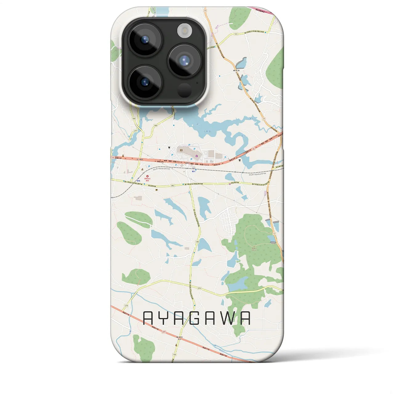 【綾川(香川県)】地図柄iPhoneケース(バックカバータイプ)