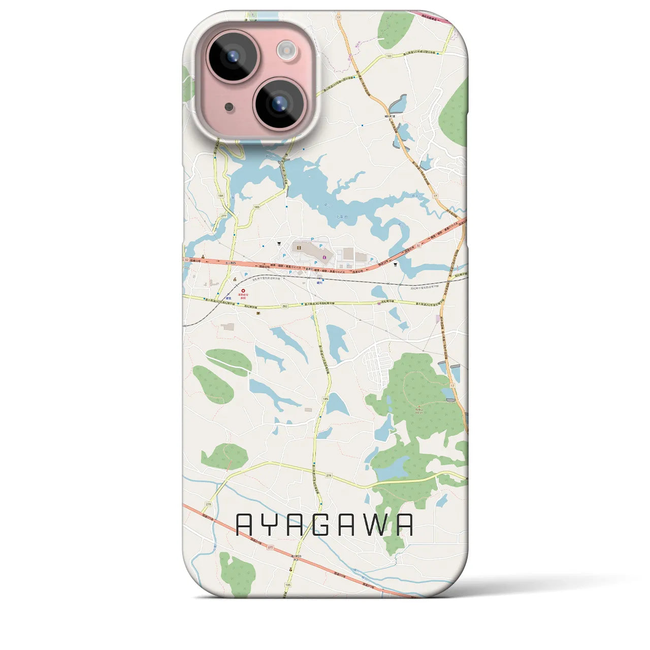 【綾川(香川県)】地図柄iPhoneケース(バックカバータイプ)