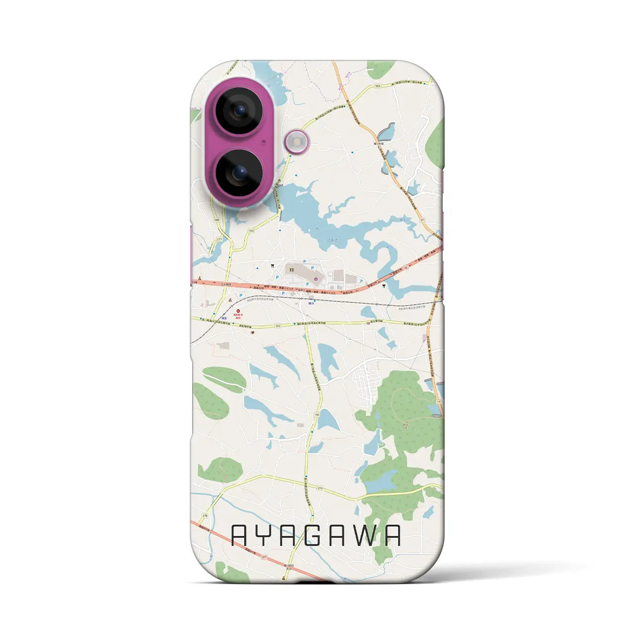 【綾川(香川県)】地図柄iPhoneケース(バックカバータイプ)