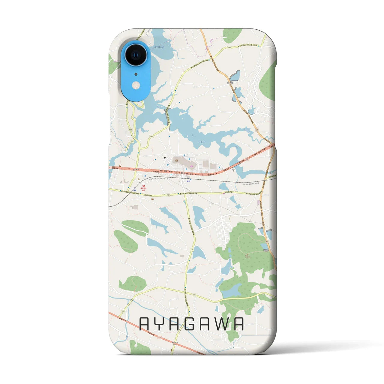 【綾川(香川県)】地図柄iPhoneケース(バックカバータイプ)