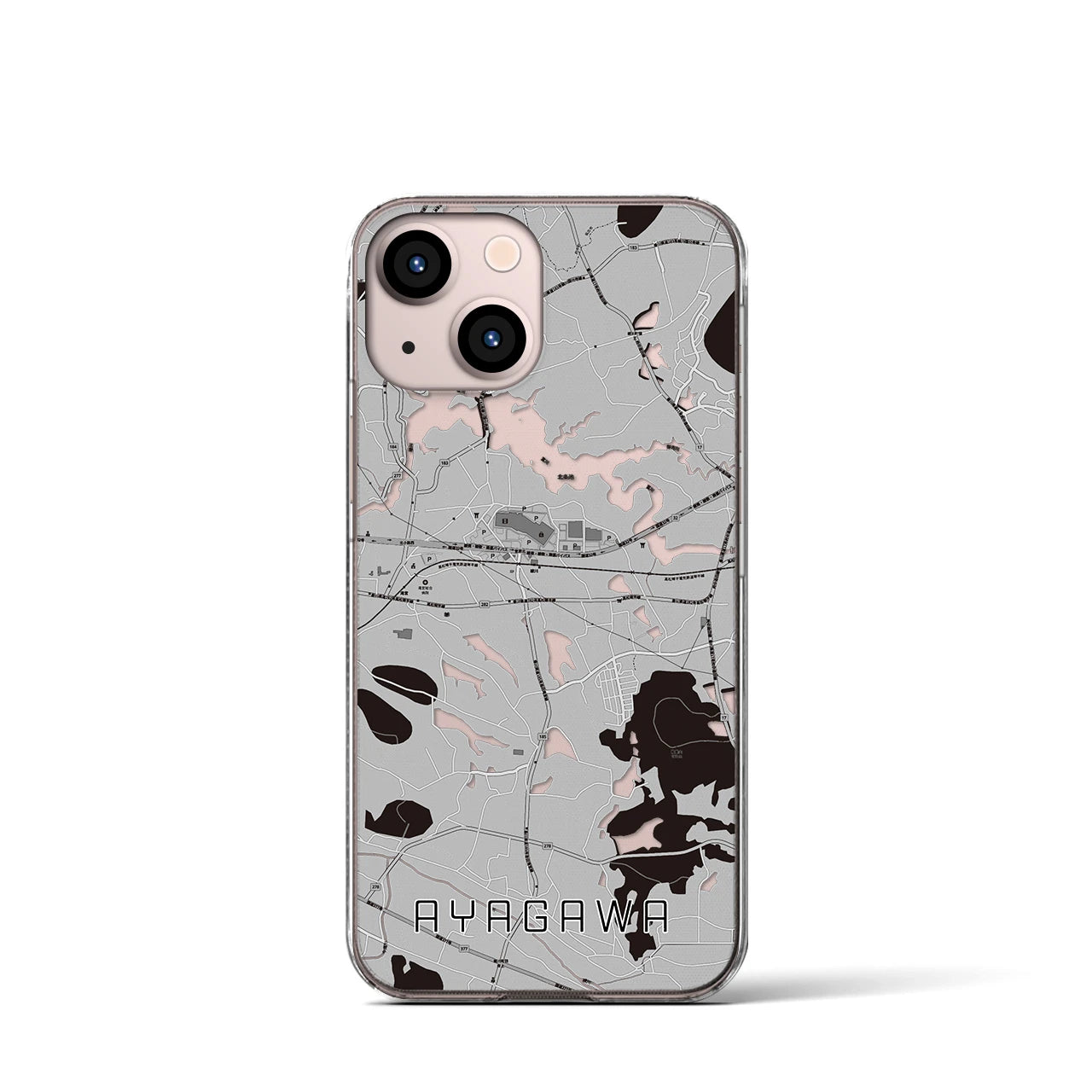 【綾川(香川県)】地図柄iPhoneケース(クリアタイプ)